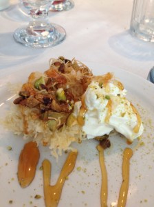 Filo effilochée au miel et yaourt grec