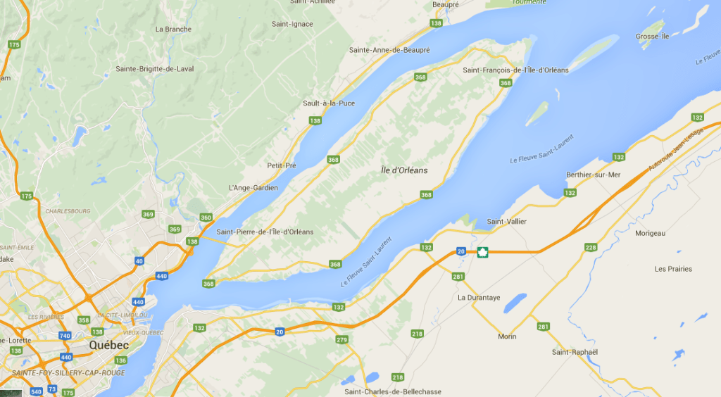 map île d'Orléans