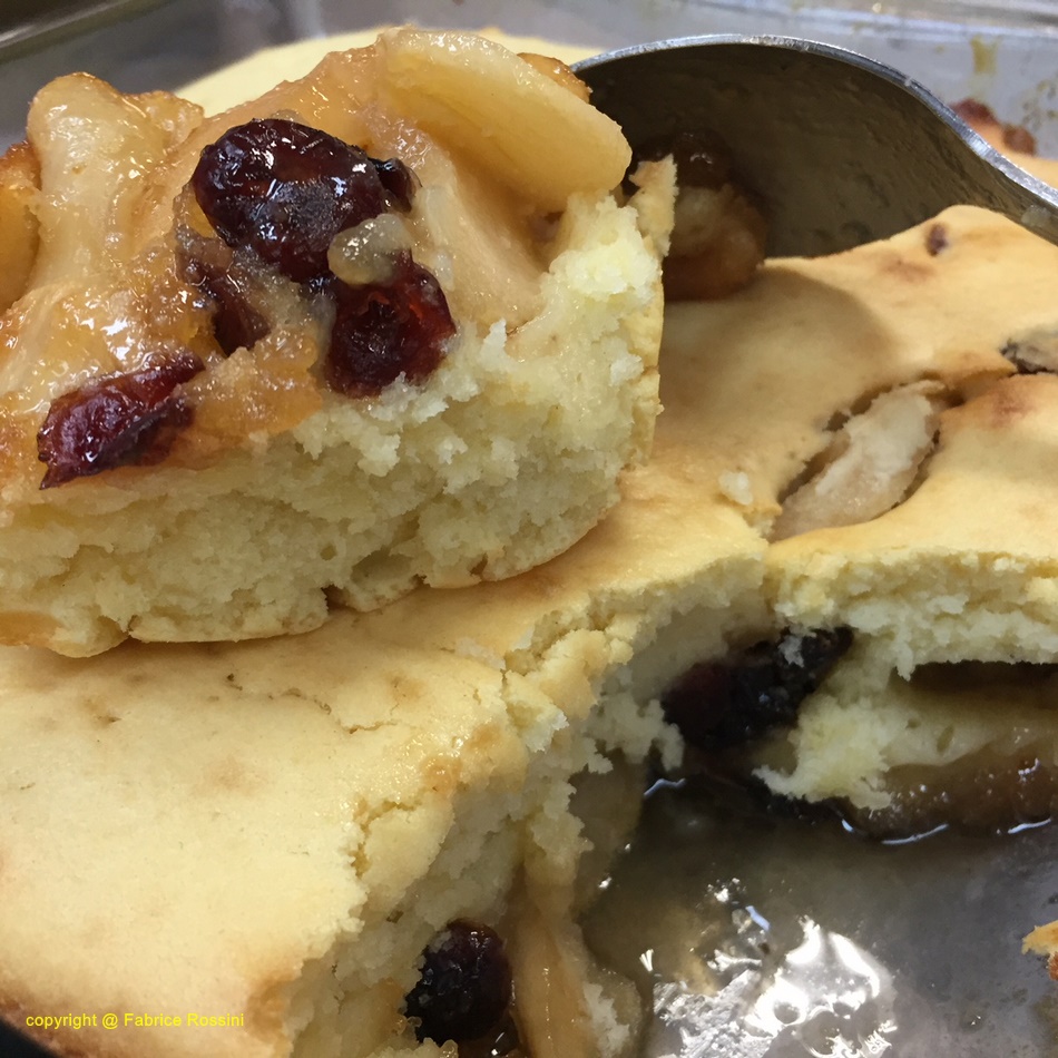 Pouding pommes -canneberges à l’érable